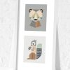 Bear and Squirrel preframed print